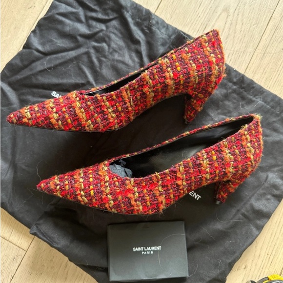 Saint Laurent Tweed Pumps 37.5 - Picture 1 of 4